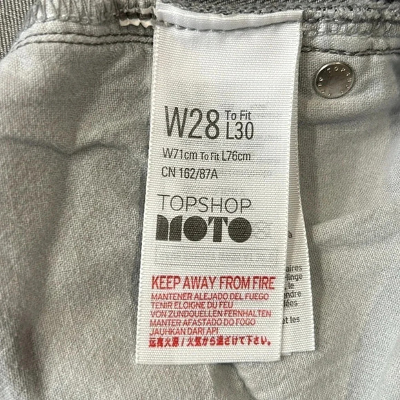 Topshop Moto Raw Hem Straight Jeans Size 28 - Picture 7 of 9